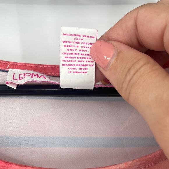 Leoma Lovegrove Art Print Dress Sz XLP Tropical Resort Cafe Terrace Boho Whimsi - Picture 9 of 9